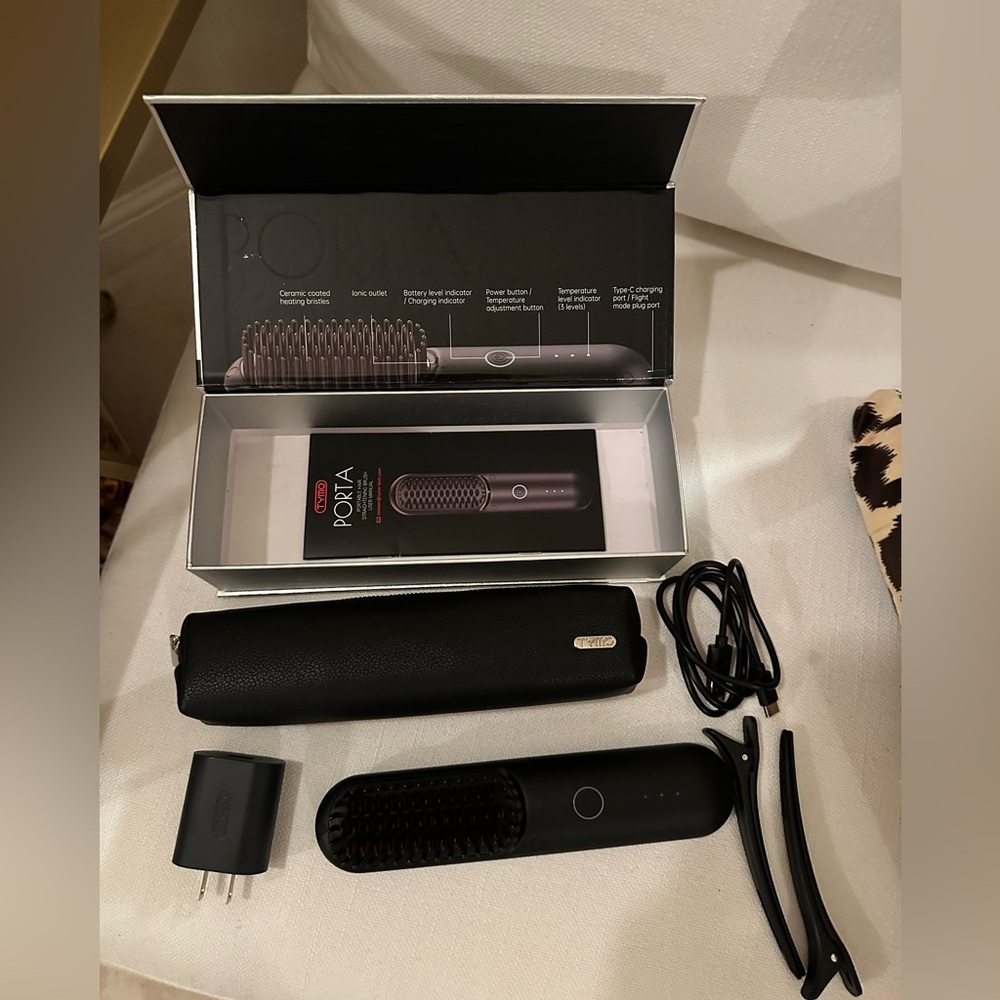 TYMO PORTA HAIR STRAIGHTENER Cordless & portable with open box case charger - Picture 2 of 5